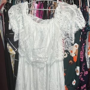 Maxi White Lace Dress